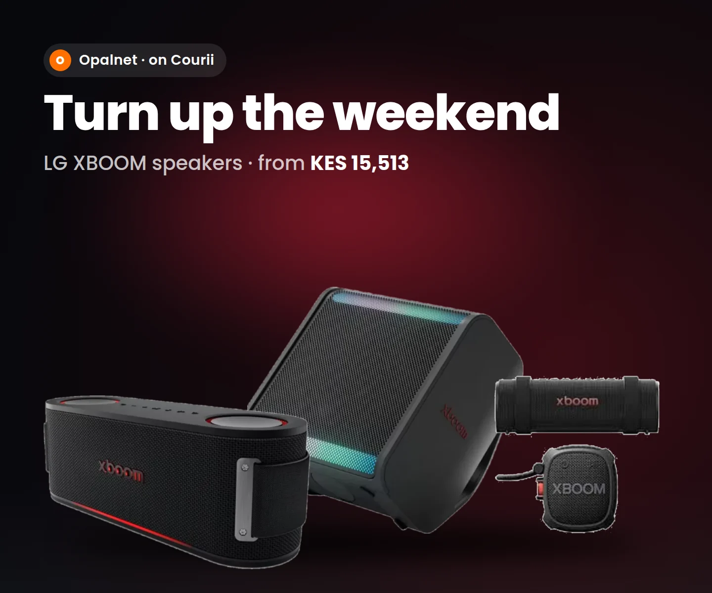 Turn up the weekend — LG XBOOM speakers from Opalnet